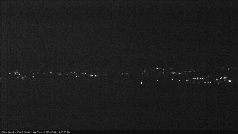 Lake Travis webcam, March 10, 2019 9:40 PM CT