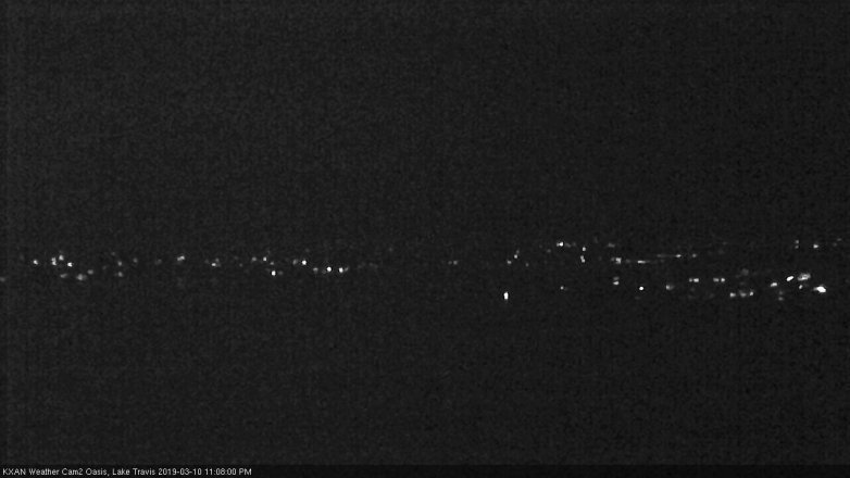 Lake Travis webcam, March 10, 2019 10:10 PM CT