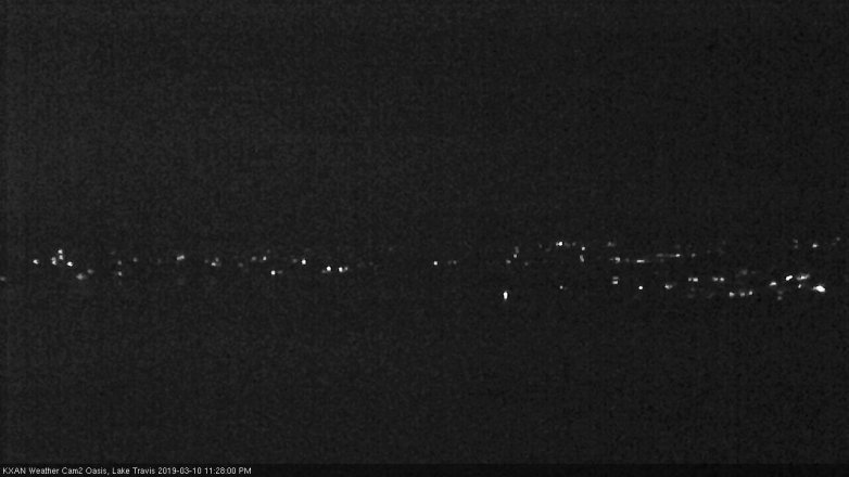 Lake Travis webcam, March 10, 2019 10:30 PM CT