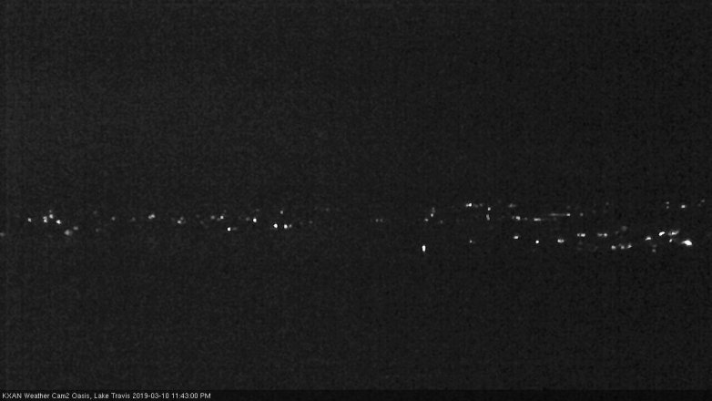 Lake Travis webcam, March 10, 2019 10:45 PM CT