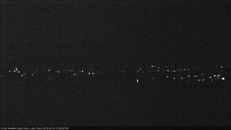 Lake Travis webcam, March 10, 2019 11:00 PM CT