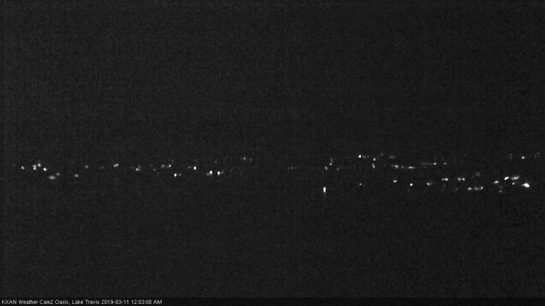 Lake Travis webcam, March 10, 2019 11:05 PM CT