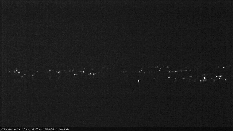 Lake Travis webcam, March 10, 2019 11:30 PM CT