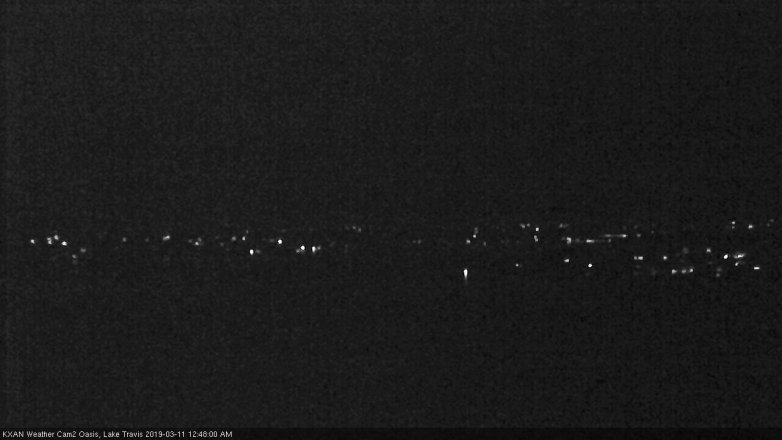 Lake Travis webcam, March 10, 2019 11:50 PM CT