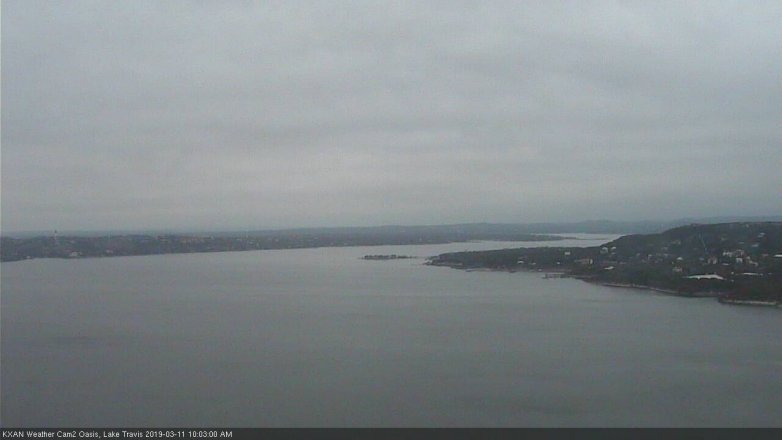 Lake Travis webcam, March 11, 2019 9:05 AM CT