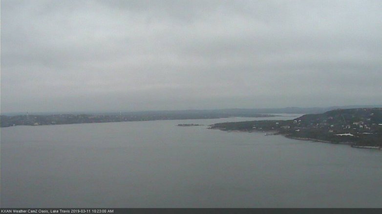 Lake Travis webcam, March 11, 2019 9:25 AM CT