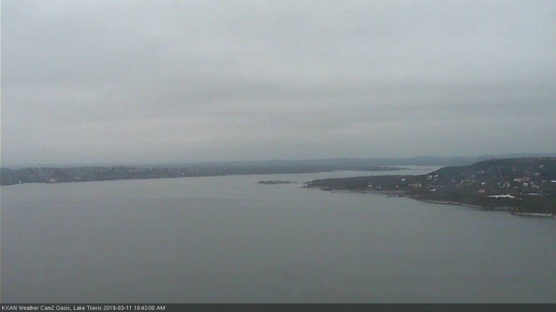 Lake Travis webcam, March 11, 2019 9:45 AM CT