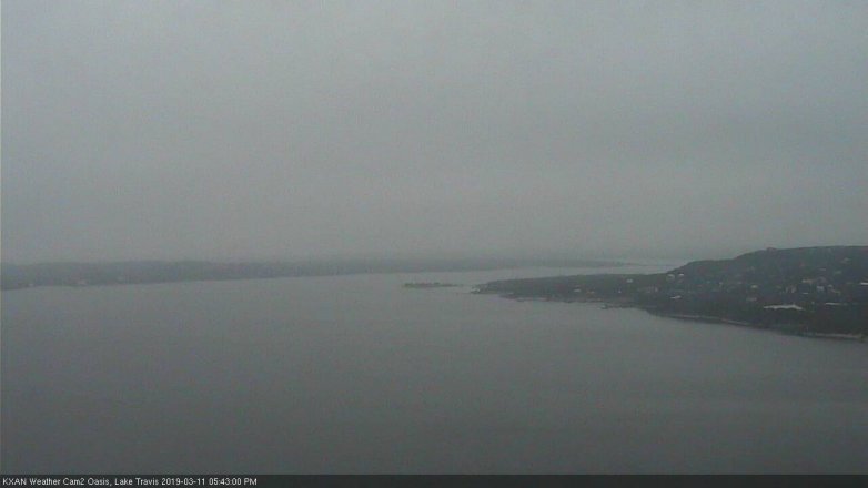 Lake Travis webcam, March 11, 2019 4:45 PM CT
