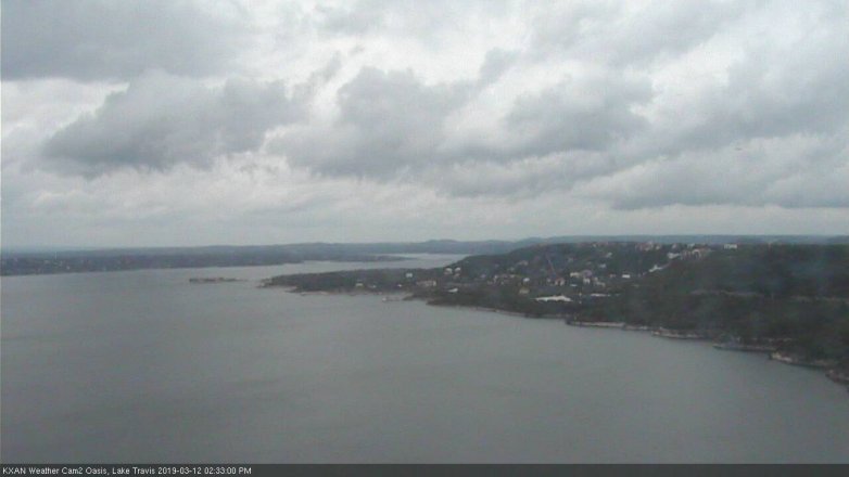 Lake Travis webcam, March 12, 2019 1:35 PM CT