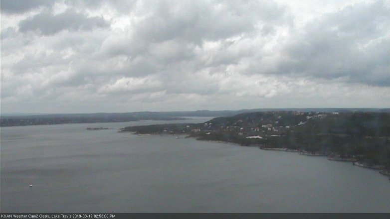 Lake Travis webcam, March 12, 2019 1:55 PM CT