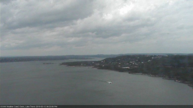 Lake Travis webcam, March 12, 2019 3:35 PM CT