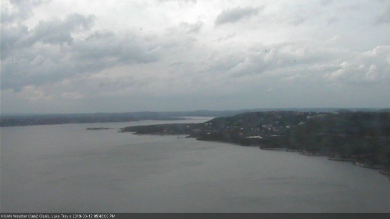 Lake Travis webcam, March 12, 2019 4:45 PM CT