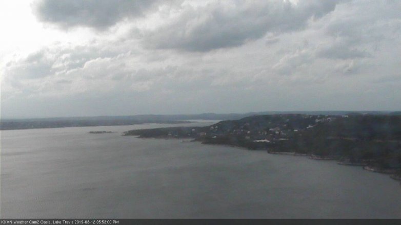 Lake Travis webcam, March 12, 2019 4:55 PM CT