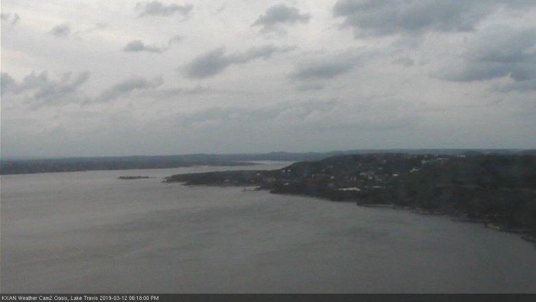 Lake Travis webcam, March 12, 2019 5:20 PM CT