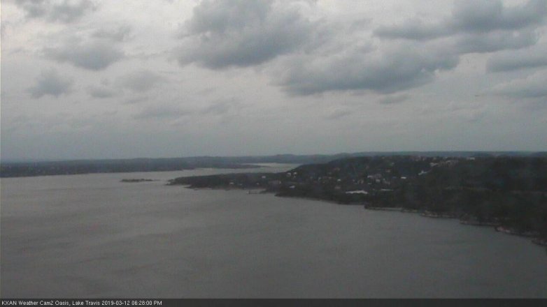 Lake Travis webcam, March 12, 2019 5:30 PM CT