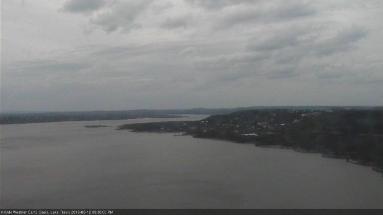 Lake Travis webcam, March 12, 2019 5:40 PM CT