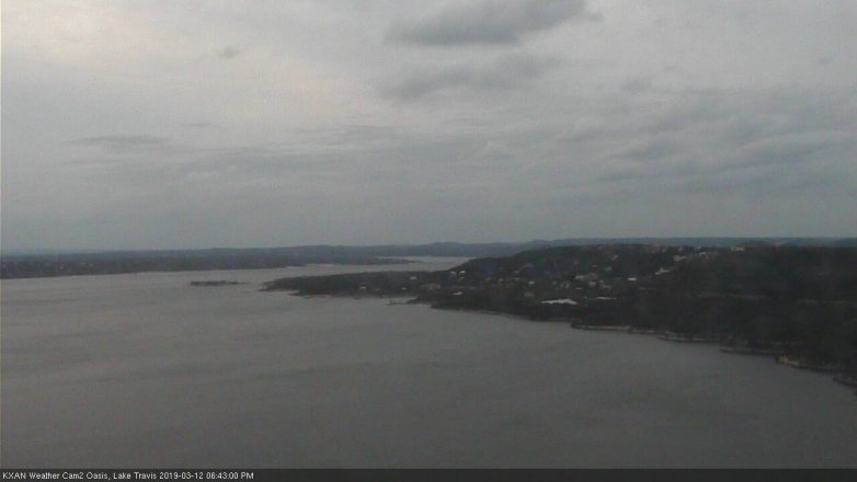 Lake Travis webcam, March 12, 2019 5:45 PM CT