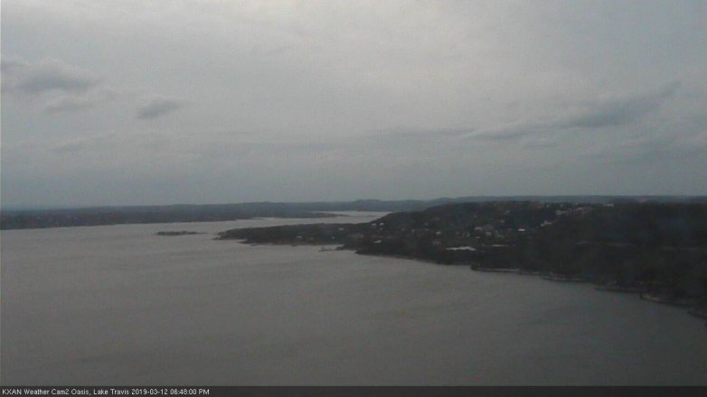 Lake Travis webcam, March 12, 2019 5:50 PM CT