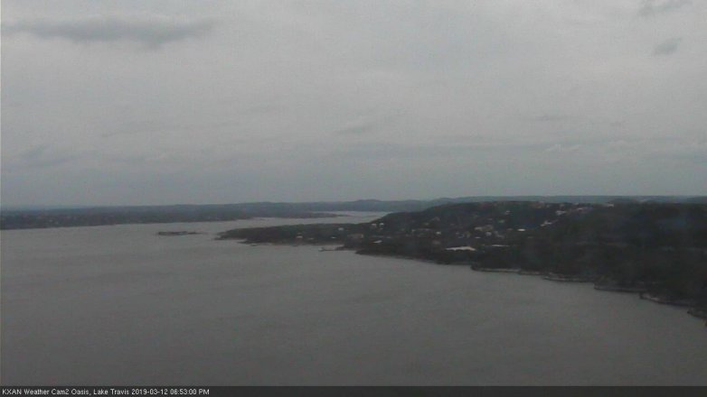 Lake Travis webcam, March 12, 2019 5:55 PM CT