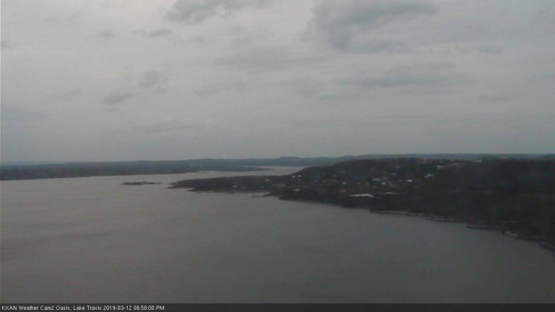 Lake Travis webcam, March 12, 2019 6:00 PM CT