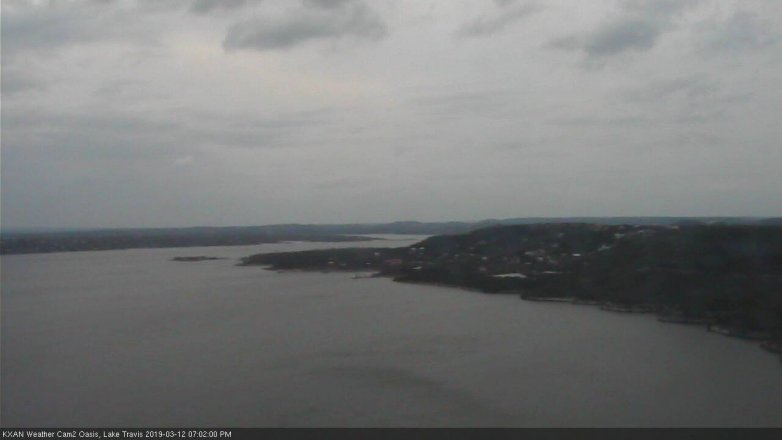 Lake Travis webcam, March 12, 2019 6:05 PM CT