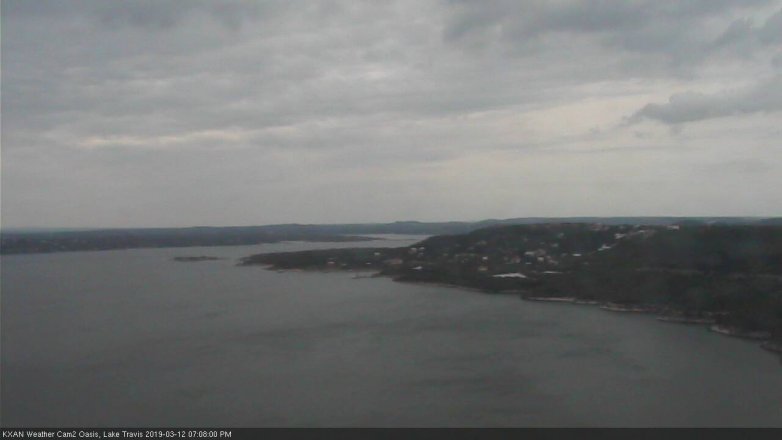 Lake Travis webcam, March 12, 2019 6:10 PM CT