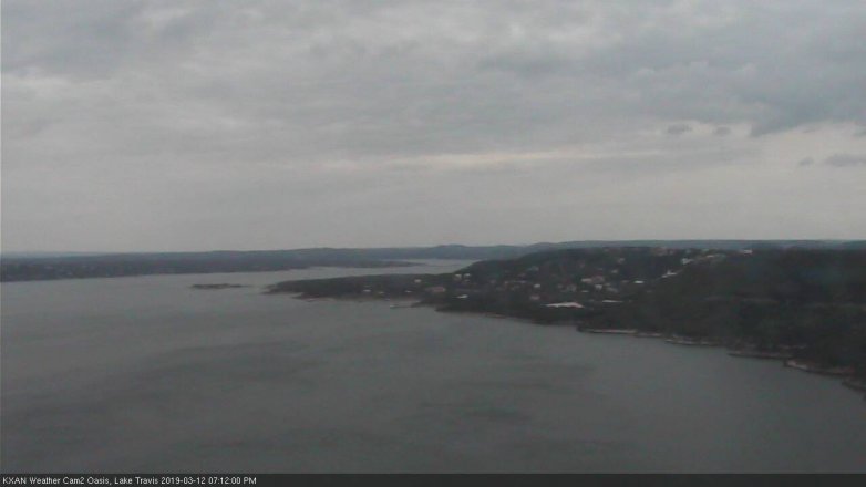 Lake Travis webcam, March 12, 2019 6:15 PM CT