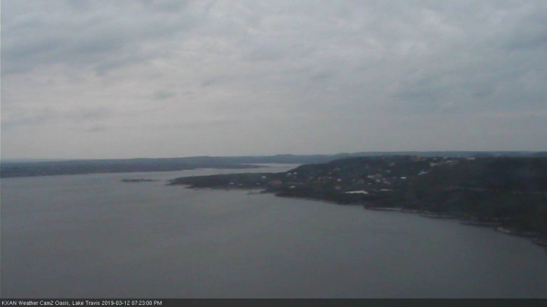 Lake Travis webcam, March 12, 2019 6:25 PM CT