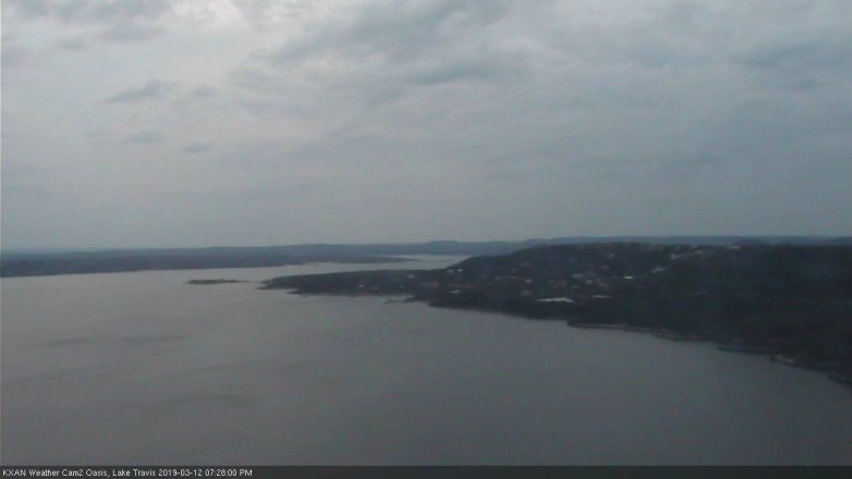 Lake Travis webcam, March 12, 2019 6:30 PM CT