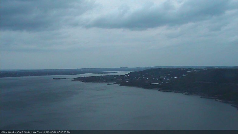 Lake Travis webcam, March 12, 2019 6:35 PM CT