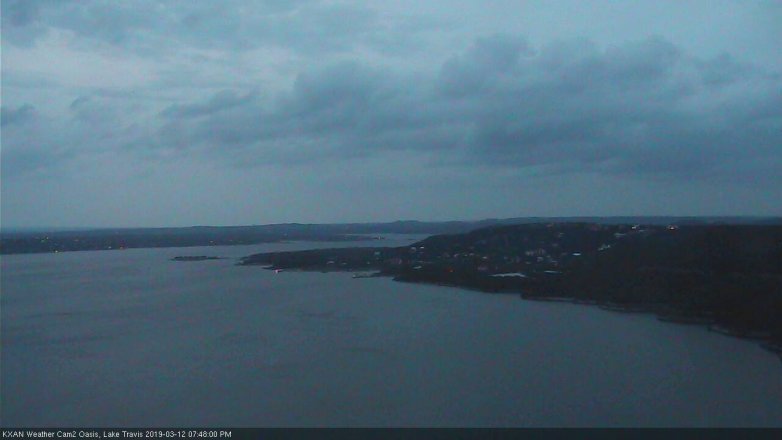 Lake Travis webcam, March 12, 2019 6:50 PM CT