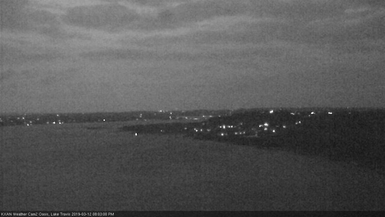 Lake Travis webcam, March 12, 2019 7:05 PM CT