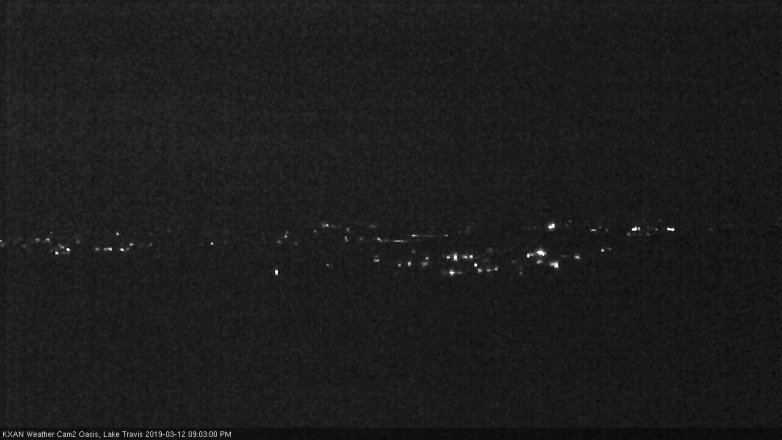 Lake Travis webcam, March 12, 2019 8:05 PM CT