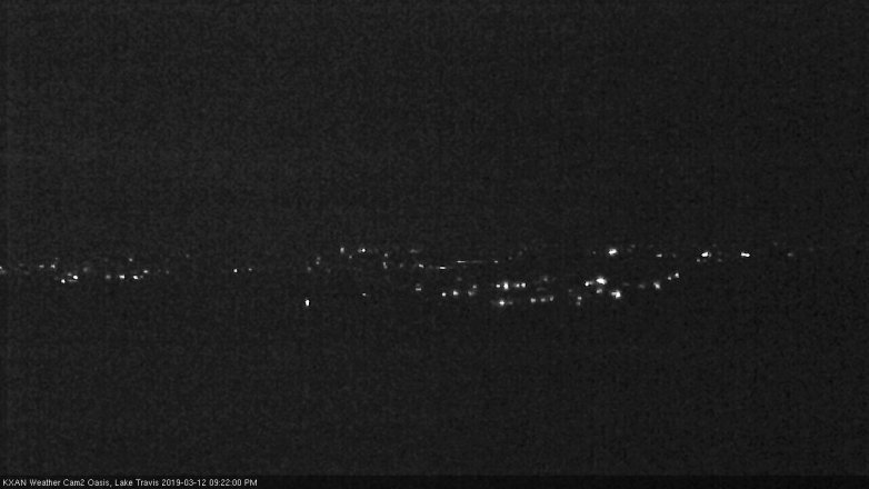 Lake Travis webcam, March 12, 2019 8:25 PM CT