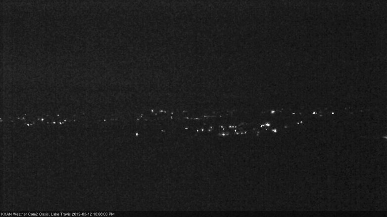 Lake Travis webcam, March 12, 2019 9:10 PM CT