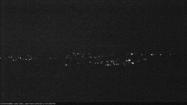 Lake Travis webcam, March 12, 2019 9:15 PM CT