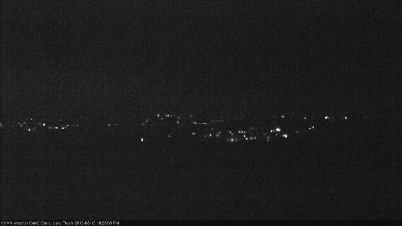 Lake Travis webcam, March 12, 2019 9:25 PM CT