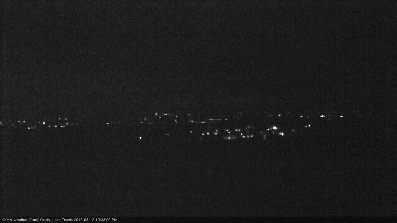 Lake Travis webcam, March 12, 2019 9:35 PM CT