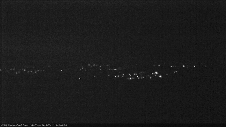 Lake Travis webcam, March 12, 2019 9:45 PM CT