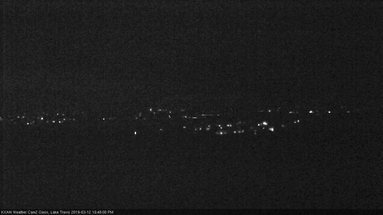 Lake Travis webcam, March 12, 2019 9:50 PM CT