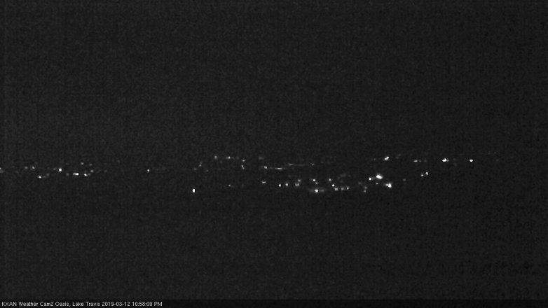 Lake Travis webcam, March 12, 2019 10:00 PM CT