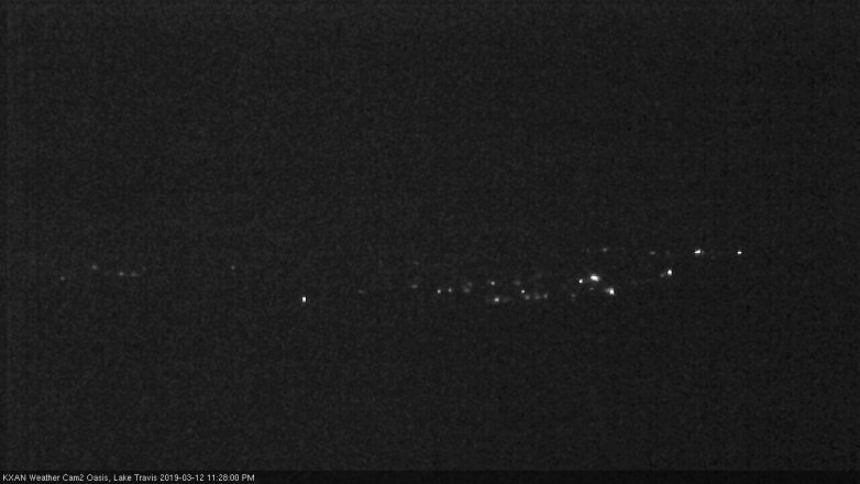 Lake Travis webcam, March 12, 2019 10:30 PM CT