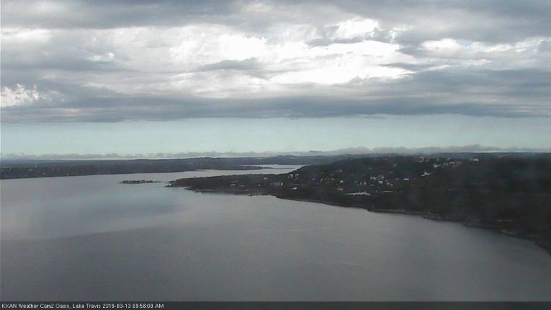 Lake Travis webcam, March 13, 2019 9:00 AM CT