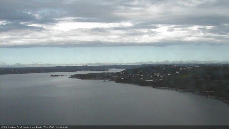 Lake Travis webcam, March 13, 2019 9:15 AM CT