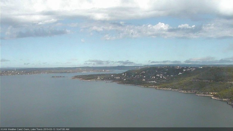 Lake Travis webcam, March 13, 2019 9:50 AM CT