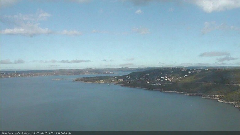 Lake Travis webcam, March 13, 2019 10:00 AM CT