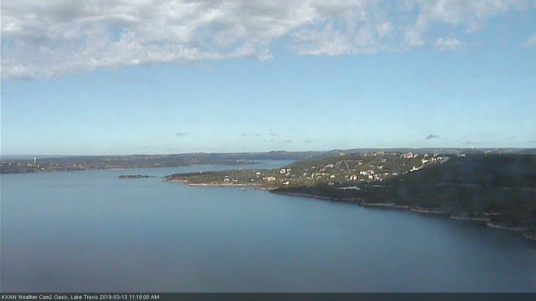 Lake Travis webcam, March 13, 2019 10:20 AM CT