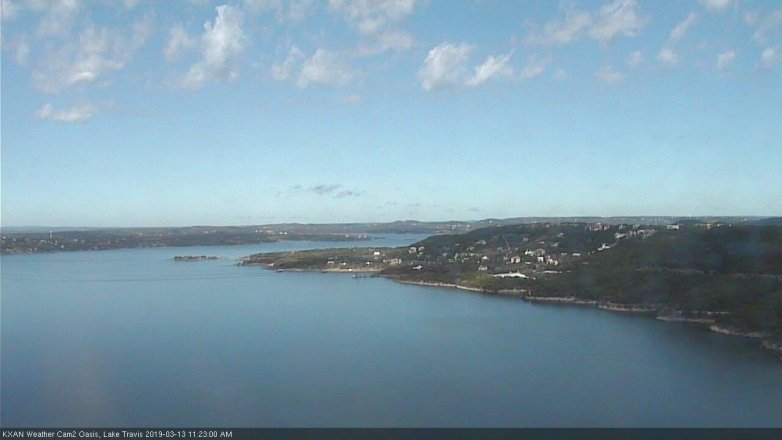 Lake Travis webcam, March 13, 2019 10:25 AM CT
