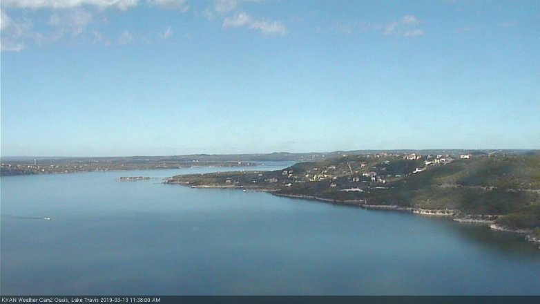 Lake Travis webcam, March 13, 2019 10:40 AM CT