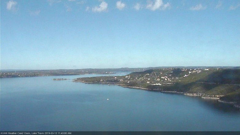 Lake Travis webcam, March 13, 2019 10:45 AM CT